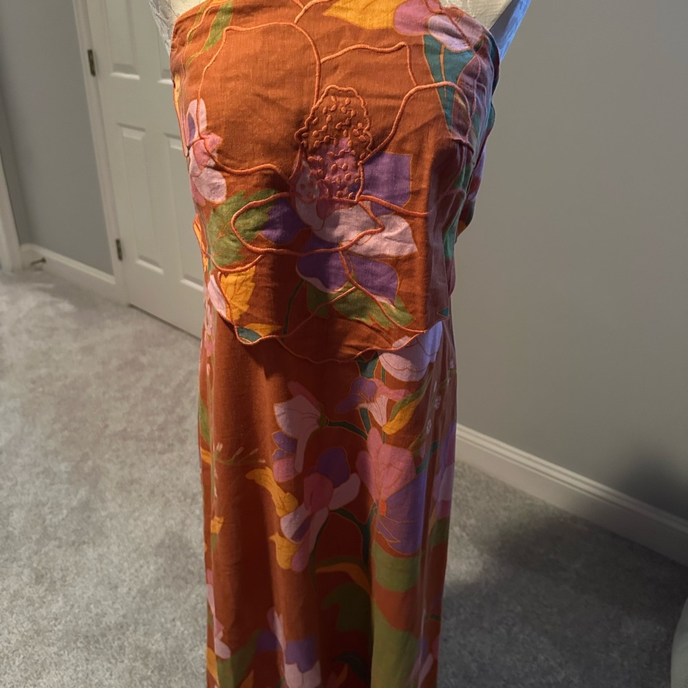 Floral Orange Maxi Dress - Picture 9 of 9